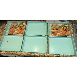 Estee Lauder Vintage Travel Train Cases Set of 3 Makeup Cosmetic Organizer